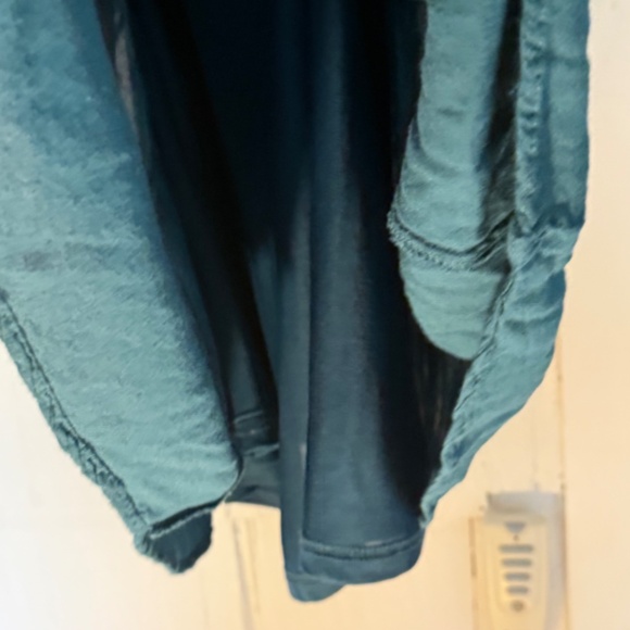 Entro Slip Dress Womens Teal Blue Boho Embroidered V Neck Flowy Boho Sz Med - Picture 10 of 13